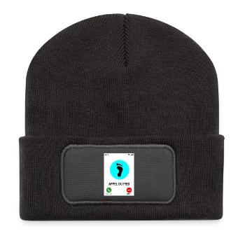 Appel du pied - Beanie recyclé à patch - charbon - Devant