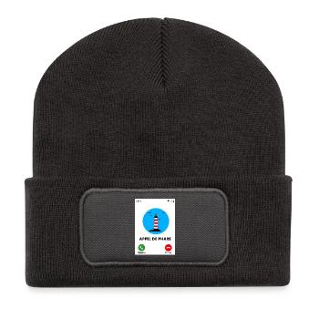 Appel de phare - Beanie recyclé à patch - charbon - Devant
