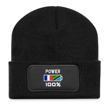 La Tanzanie et France Power 100 % - Beanie recyclé à patch - noir - Devant