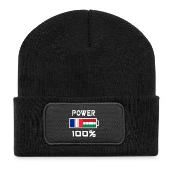 Hungary and France Power 100% - Recycled Patch Beanie - black - Front