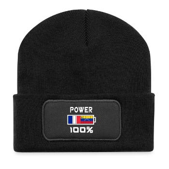 Venezuela et France Power 100 % - Beanie recyclé à patch - noir - Devant