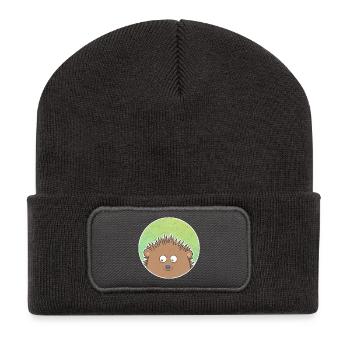 Igel - Recycelte Patch Beanie - Dunkelgrau - Vorne