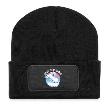 Sauver Les Rhinos | Rhinocéros - Beanie recyclé à patch - noir - Devant