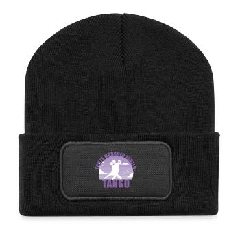 Echte Mädchen tanzen Tango! Tänzerin Geschenk - Recycelte Patch Beanie - Schwarz - Vorne