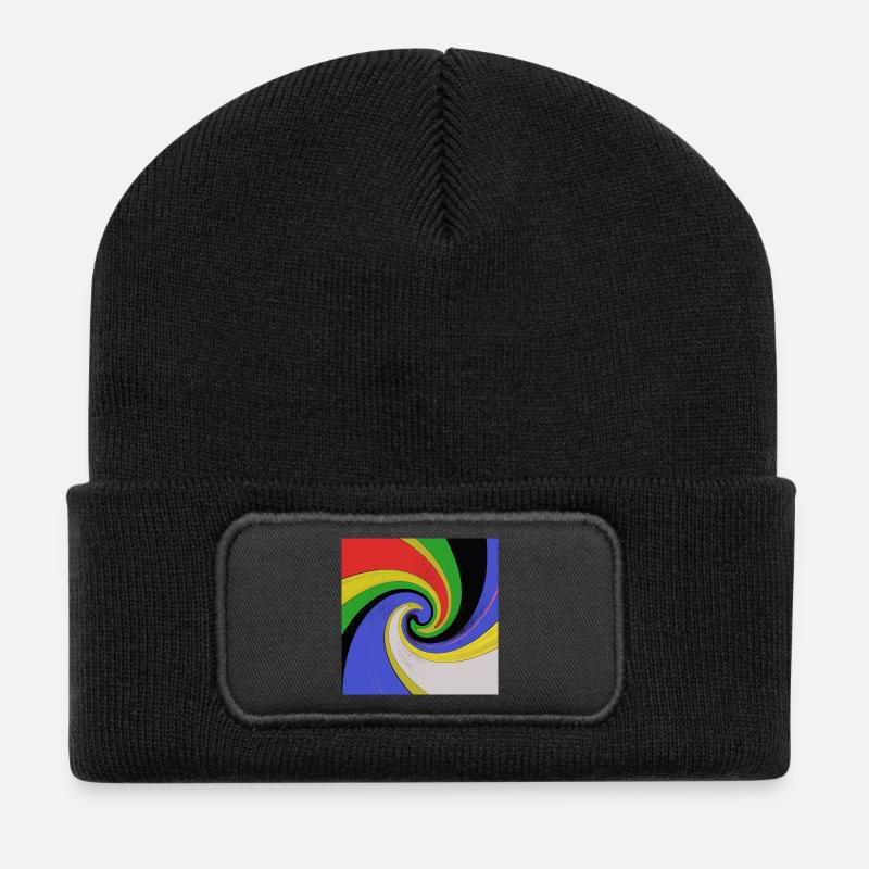 Vortex pop art100 - Beanie recyclé à patch - noir