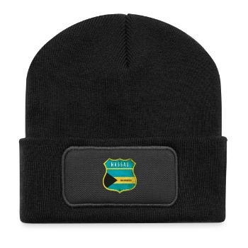 Blason du drapeau des Bahamas de Nassau - Beanie recyclé à patch - noir - Devant