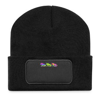 Chevaux Galop Poulains Chevaux islandais Amour Cheval - Beanie recyclé à patch - noir - Devant