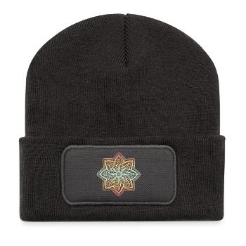 Mandala - Recycelte Patch Beanie - Dunkelgrau - Vorne