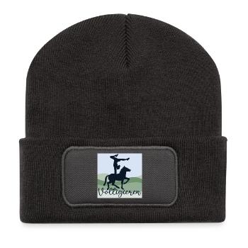 VOLTIGIEREN VOLTIGIERSPORT - PFERDE REITERIN - Recycelte Patch Beanie - Dunkelgrau - Vorne