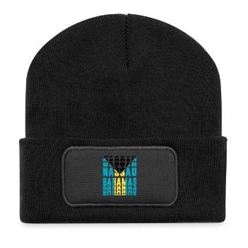 Design du drapeau des Bahamas de Nassau - Beanie recyclé à patch - noir - Devant
