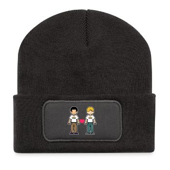 Heart Lgb Mariage homosexuel Droits de l’homme - Beanie recyclé à patch - charbon - Devant