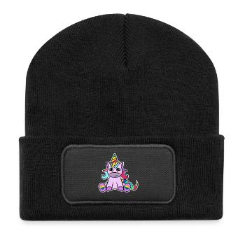 Licorne LGBT Droits de la sexualité homosexuelle - Beanie recyclé à patch - noir - Devant