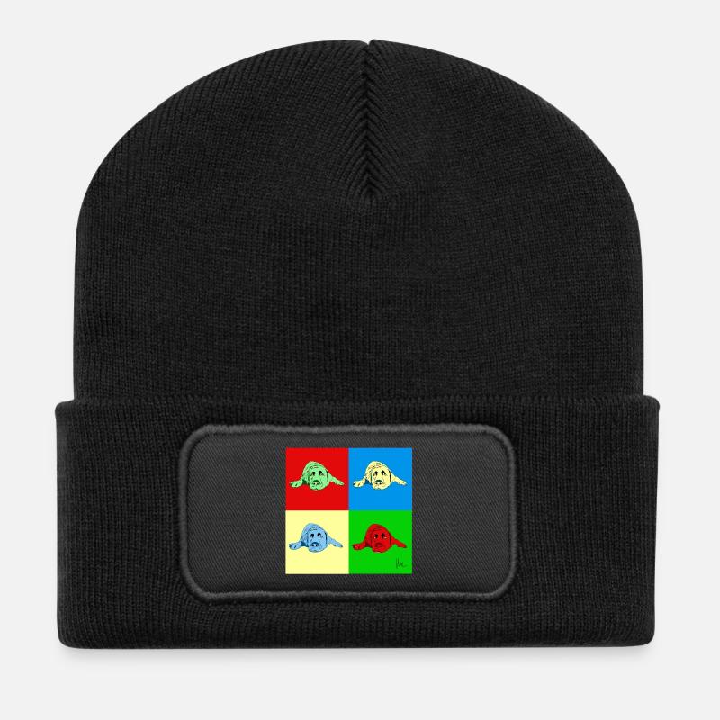 Labrador - Beanie recyclé à patch - noir