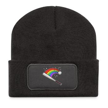 Lgbt Parade Homo Rainbow Flag Gay Lesbienne - Beanie recyclé à patch - charbon - Devant