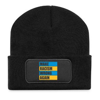 make racism wrong again - Recycled Patch Beanie - black - Front