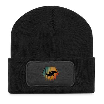 REQUIN-MARTEAU VINTAGE - Beanie recyclé à patch - noir - Devant