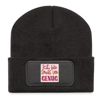 AFFIRMATION MINDSET - ICH BIN GENUG SPRUCH - Recycelte Patch Beanie - Dunkelgrau - Vorne
