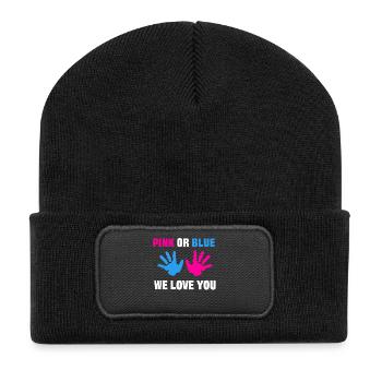 Parents Pregnancy Pregnant Statement Mom - Recycled Patch Beanie - black - Front
