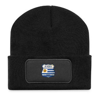 Rivera Uruguay Vintage Design - Recycelte Patch Beanie - Schwarz - Vorne