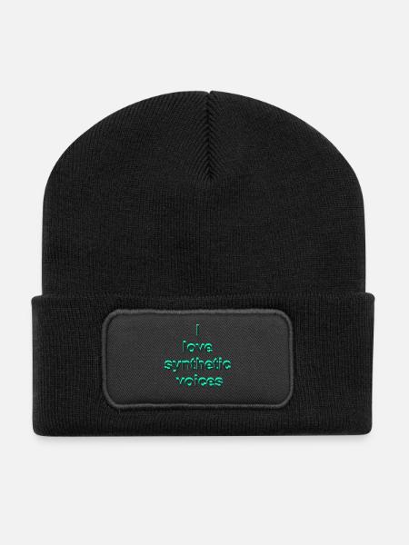eletronische Musik, Love synthetic voices - Recycelte Patch Beanie - Schwarz