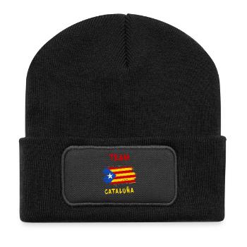 Team Catalonia flag design - Recycled Patch Beanie - black - Front