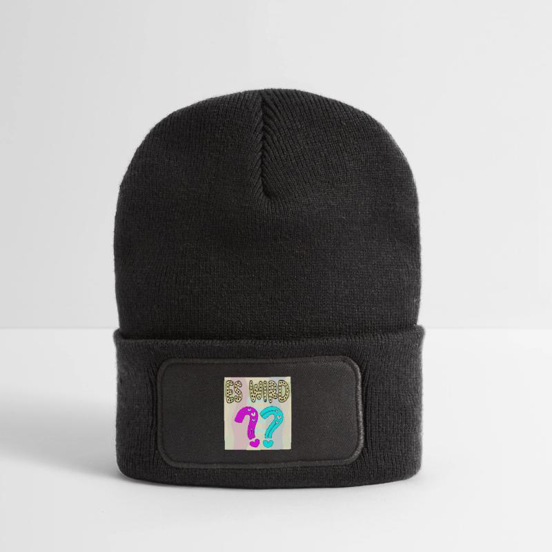 BABYSPRÜCHE - ES WIRD EIN MÄDCHEN ODER JUNGE FRAGE Recycelte Patch Beanie