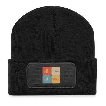 Triathlon Sport Design - Recycled Patch Beanie - black - Front