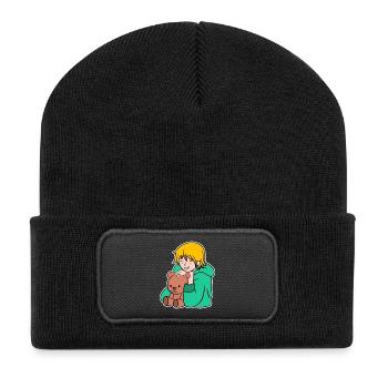 Manga Anime Pop Culture Cartoon Cosplay Japan - Recycled Patch Beanie - black - Front
