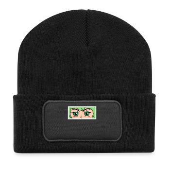 Anime Cartoon Comic Manga Cosplay Nerdy - Recycled Patch Beanie - black - Front