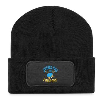 J'peux pas j'ai ping-pong - Beanie recyclé à patch - noir - Devant