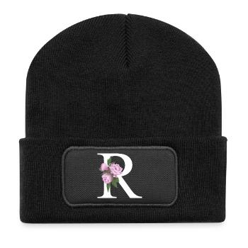 R - Recycelte Patch Beanie - Schwarz - Vorne