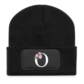 O - Recycelte Patch Beanie - Schwarz - Vorne
