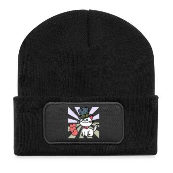 Cat Hearts Enfants Cadeau d’anniversaire Bébé - Beanie recyclé à patch - noir - Devant