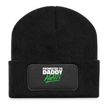 Parents Père enceinte Cool Dire le bonheur de la famille - Beanie recyclé à patch - noir - Devant