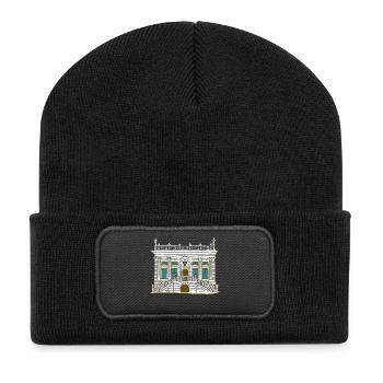 Leipzig, Alte Handelsbörse, Wahrzeichen, Sachsen - Recycelte Patch Beanie - Schwarz - Vorne