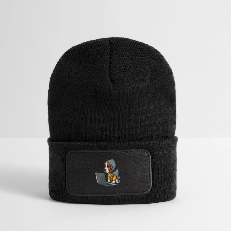 Chien codeur Beanie recyclé à patch