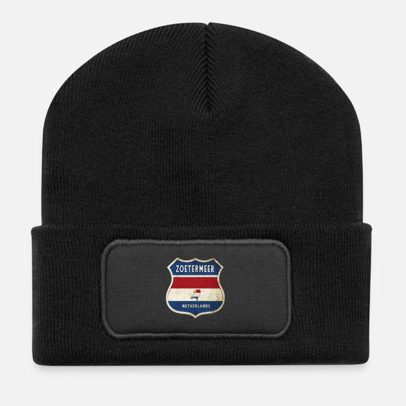 Zoetermeer Niederlande Wappen Design - Recycelte Patch Beanie - Schwarz