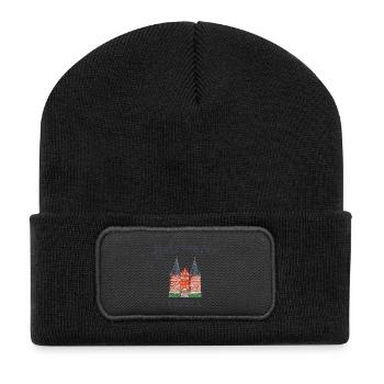 Lübeck Welterbestätte Holstentor, Norddeutschland - Recycelte Patch Beanie - Schwarz - Vorne