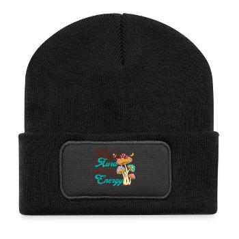 Psychedelic Mushroom Energy - Recycled Patch Beanie - black - Front