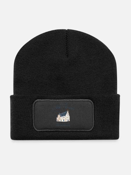 Schweinfurt, kultiges Wahrzeichen Zeughaus, Bayern - Recycelte Patch Beanie - Schwarz