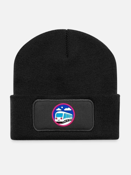 Locomotive, train, railway - Recycled Patch Beanie - black