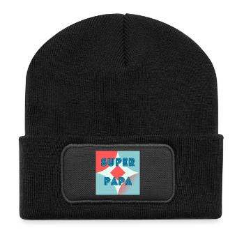 DAD. FATHER's DAY. HAPPY BIRTHDAY DAD. HAPPY BIRTHDAY - Recycled Patch Beanie - black - Front