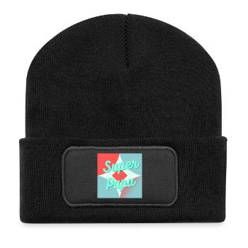 DAD. FATHER's DAY. HAPPY BIRTHDAY DAD. HAPPY BIRTHDAY - Recycled Patch Beanie - black - Front
