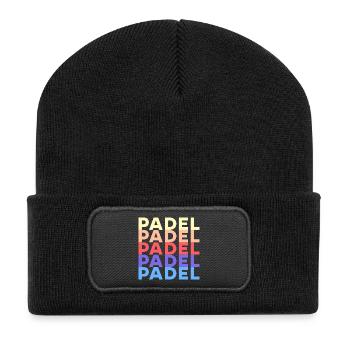 Padel Training Spruch Sportart Padelspiel Spieler - Recycelte Patch Beanie - Schwarz - Vorne