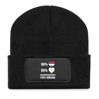 Chypre et les Pays-Bas 100% Genius flag - Beanie recyclé à patch - noir - Devant