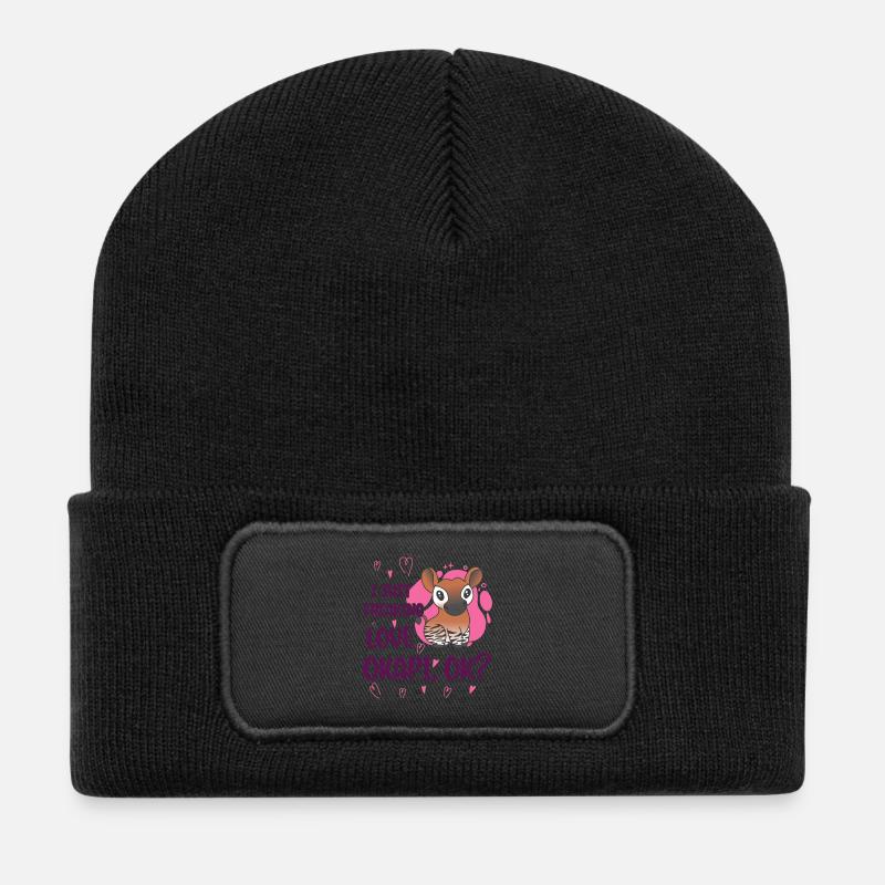 Jeg elsker Okapi - Recycled Patch Beanie - sort