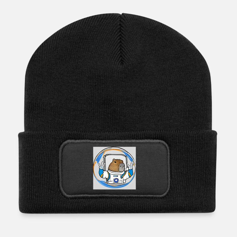 Casquettes astro - Beanie recyclé à patch - noir