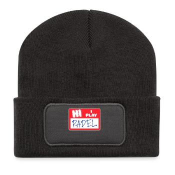 Déclaration du joueur Tournoi Padel Padel Game Tennis - Beanie recyclé à patch - charbon - Devant