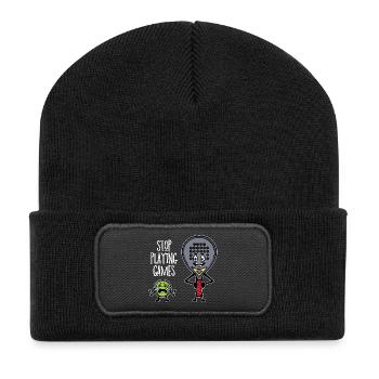 Player Padel Racket Padel Team Statement Coach - Recycled Patch Beanie - black - Front