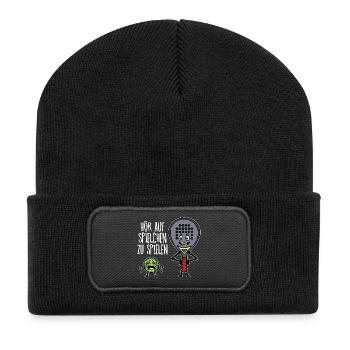 Trainer Padelteam Schläger Padel Statement Bälle - Recycelte Patch Beanie - Schwarz - Vorne